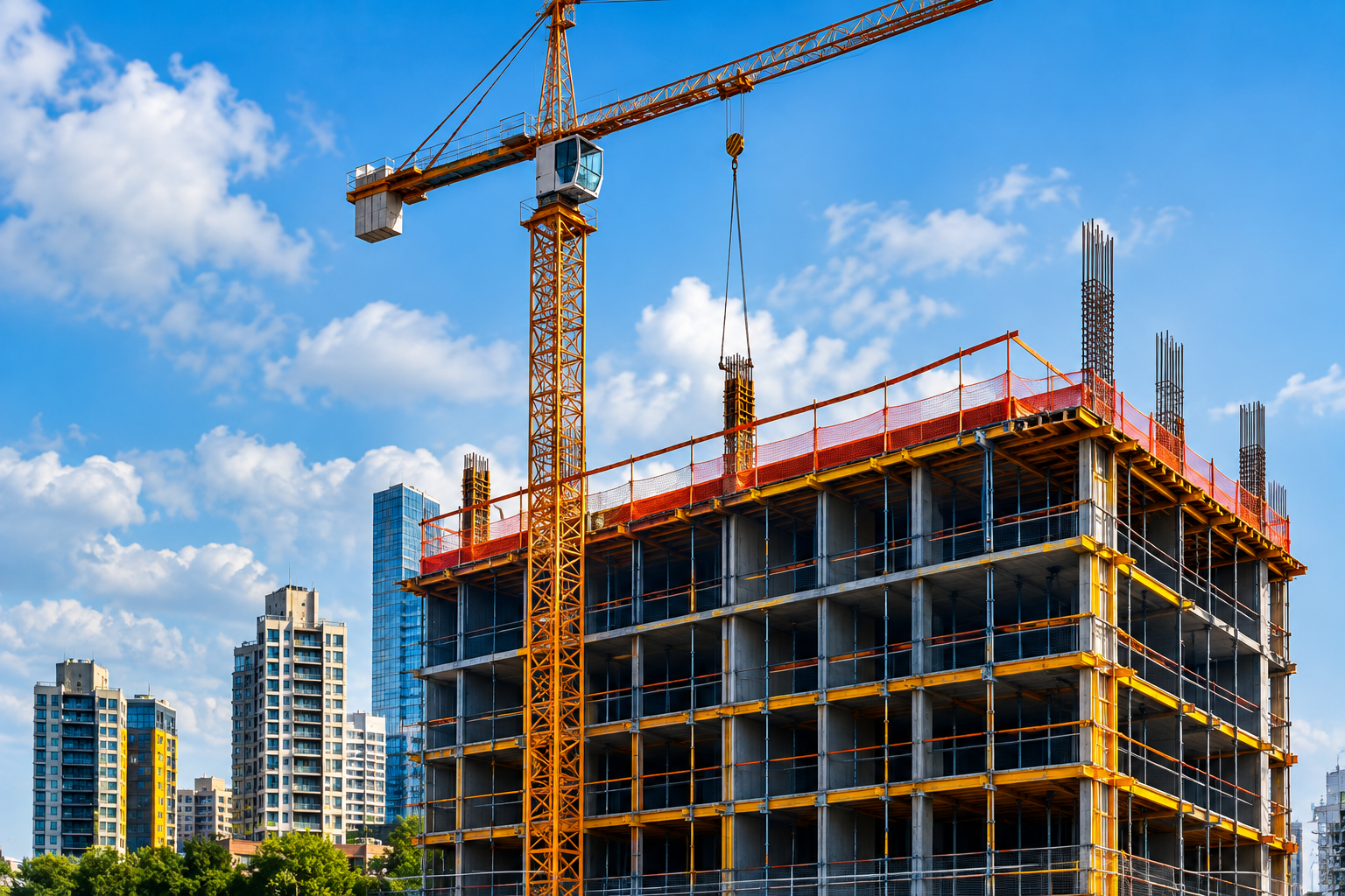 Obra de un nuevo proyecto en construcción