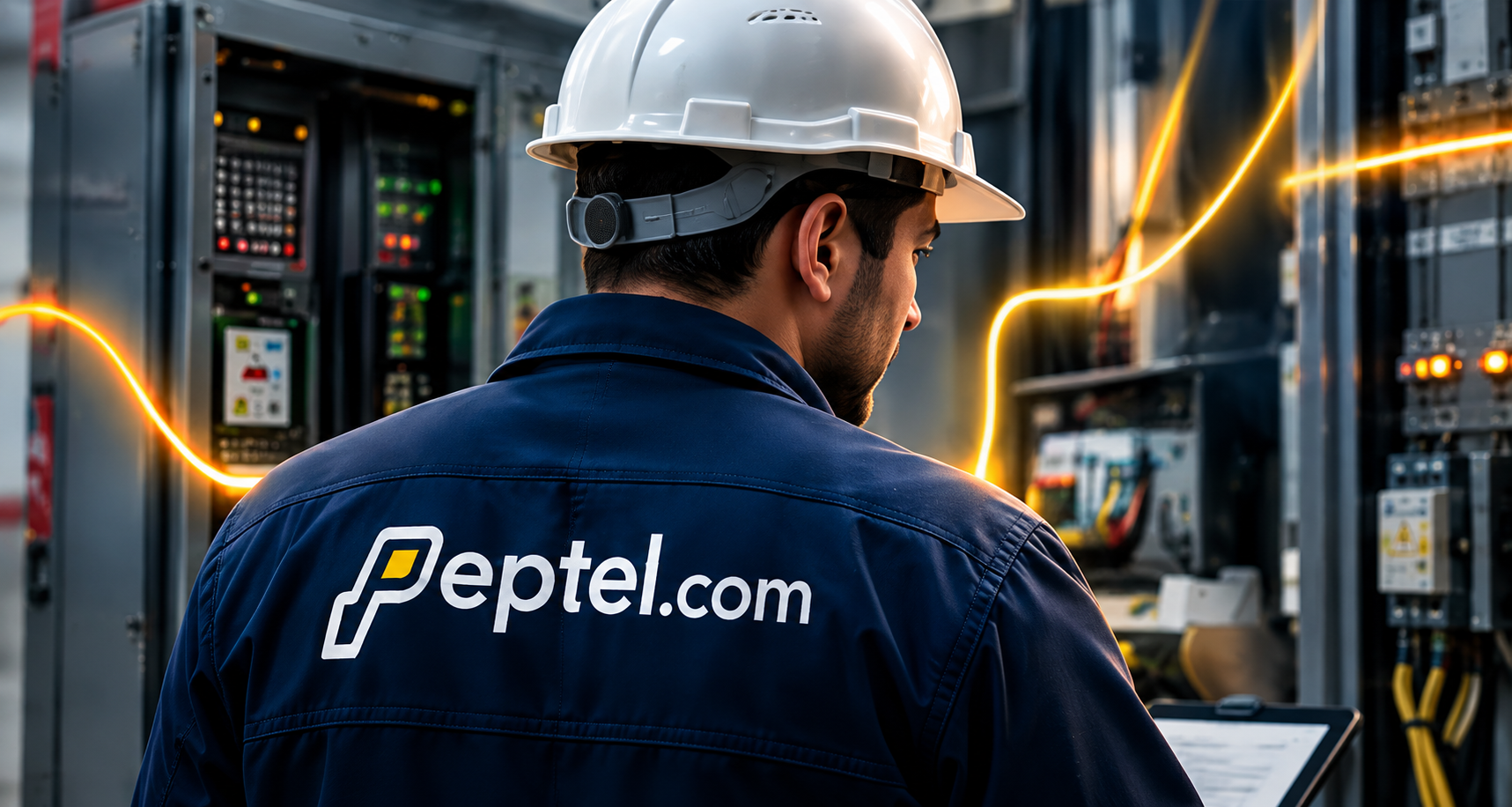 Técnico trabajando en tablero eléctrico